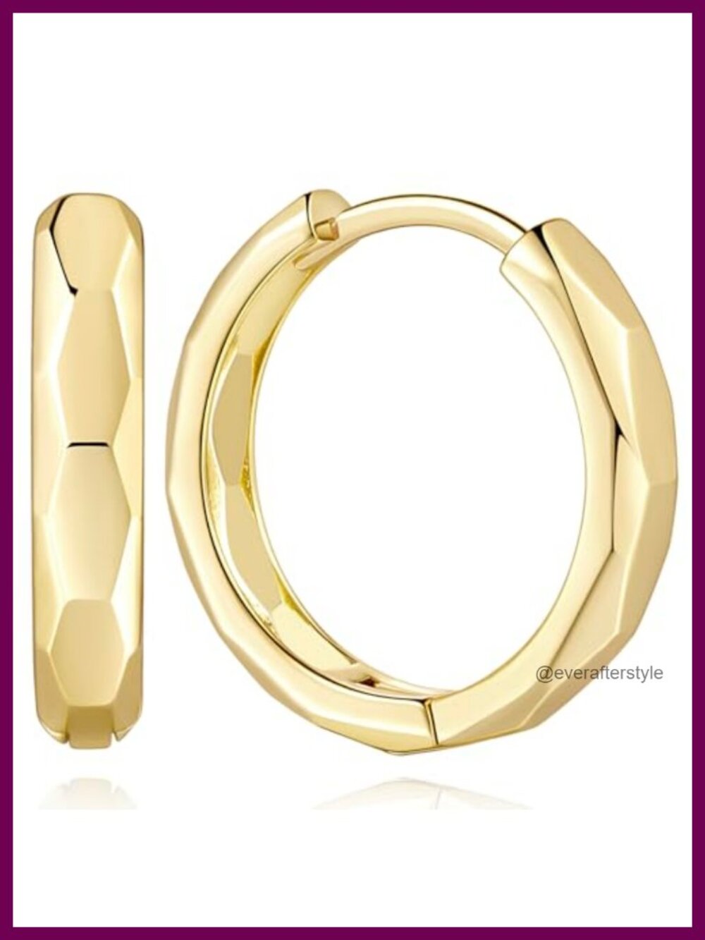 14K Gold Plated Chunky Hoop Earrings for Women Hypoallergenic 20mm